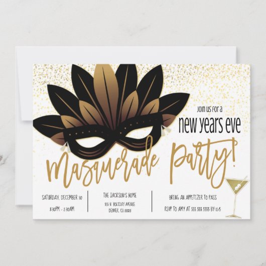 Silvester Party Einladung (Vorderseite)