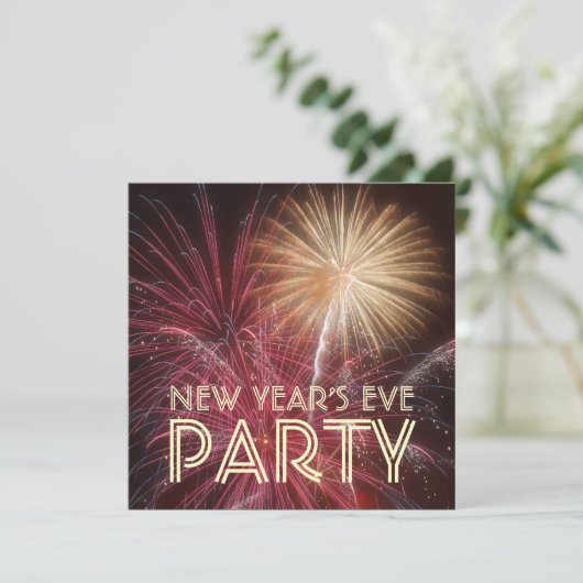 Silvester-Party Einladung (Stehend Vorderseite)