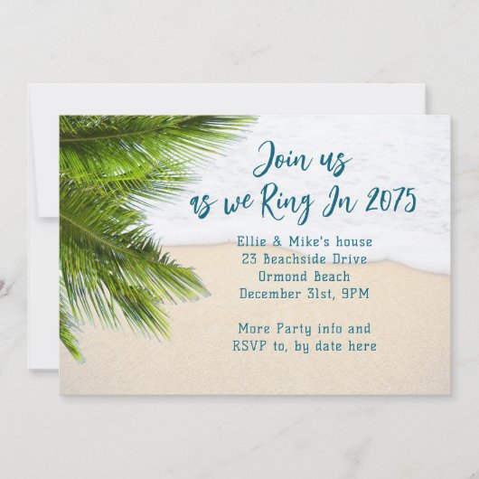 Silvester Party Einladung (Vorderseite)