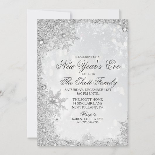 Silvester-Party Einladung (Vorderseite)