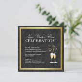 Silvester PARTY EINLADUNG (Stehend Vorderseite)