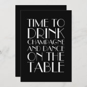 Silvester-Party Einladung der 1920er Jahre (Vorne/Hinten)