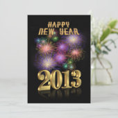 Silvester Party Einladung Feuerwerk 2013 (Stehend Vorderseite)