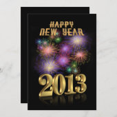 Silvester Party Einladung Feuerwerk 2013 (Vorne/Hinten)