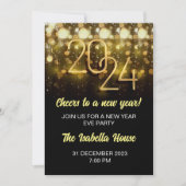 Silvester Party Einladung l Neujahr 2024 (Vorderseite)