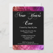 Silvester Party Einladung Mix Color Bokeh 10 (Rückseite)