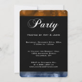 Silvester Party Einladung Mix Colors Bokeh 1 (Rückseite)