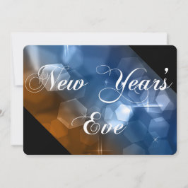 Silvester Party Einladung Mix Colors Bokeh 1