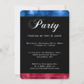 Silvester Party Einladung Mix Colors Bokeh 2 (Rückseite)