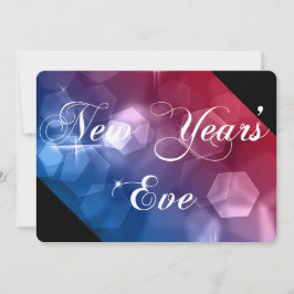 Silvester Party Einladung Mix Colors Bokeh 2