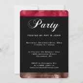 Silvester Party Einladung Mix Colors Bokeh 3 (Rückseite)