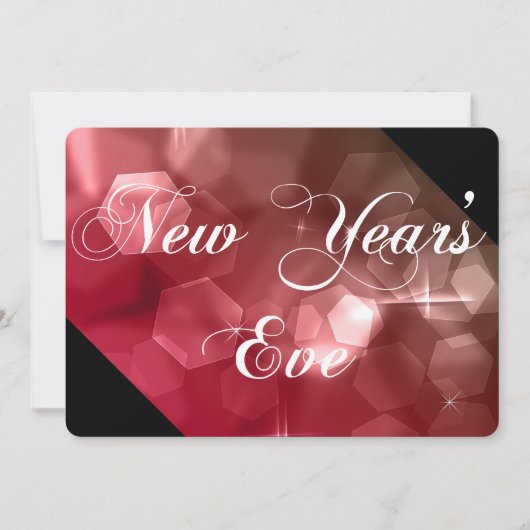 Silvester Party Einladung Mix Colors Bokeh 3 (Vorderseite)