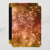 Silvester Party Einladung Mix Colors Bokeh 7 (Vorne/Hinten)