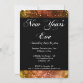 Silvester Party Einladung Mix Colors Bokeh 7 (Rückseite)