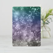 Silvester Party Einladung Mix Colors Bokeh 8 (Stehend Vorderseite)