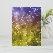 Silvester Party Einladung Mix Colors Bokeh 9 (Stehend Vorderseite)