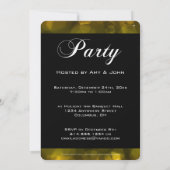 Silvester Party Einladung Orange Bokeh 1 (Rückseite)