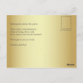 Silvester Party Einladung Postkarte (Rückseite)