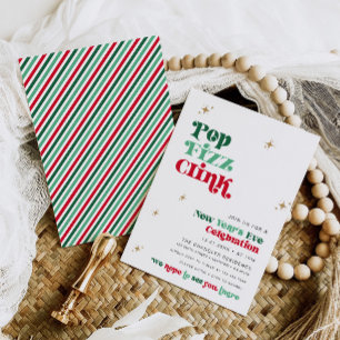 Silvester Party Einladung Retro Boho Spaß