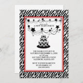 Silvester-Party Einladungen (Vorne/Hinten)