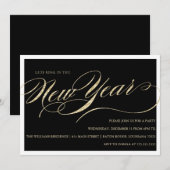 Silvester-Party Einladungen (Vorne/Hinten)