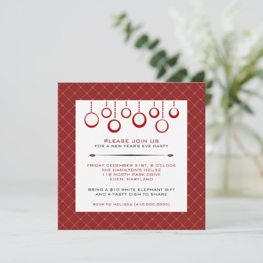 Silvester-Party Einladungen (Stehend Vorderseite)