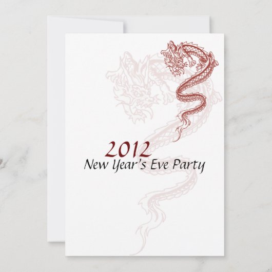 Silvester-Party Einladungen 2012 (Rückseite)