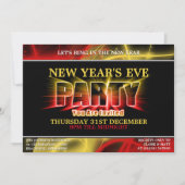 Silvester-Party Einladungen mit Lichtbruch (Vorderseite)