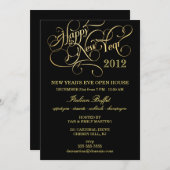 Silvester Party - Elegante formelle Einladungen (Vorne/Hinten)