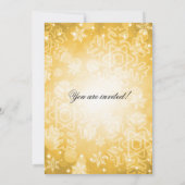 Silvester Party Festivals Bokeh Gold Einladung (Rückseite)