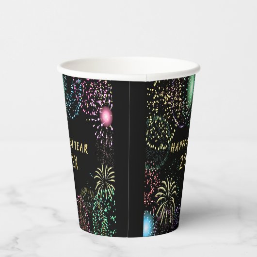 Silvester Party Feuerwerk Feier Pappbecher (Rechts)