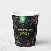 Silvester Party Feuerwerk Feier Pappbecher (Vorderseite)