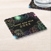 Silvester Party Feuerwerk Feier Untersetzer (angewinkelt)