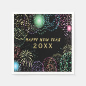 Silvester Party Feuerwerk Feierlichkeiten Papier Serviette (Vorderseite)