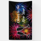 Silvester Party Fireworks  Banner (Vertikal)