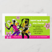 Silvester Party Fotokarte Tanzen Limon (Vorne/Hinten)