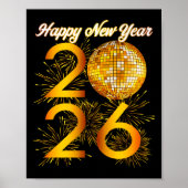Silvester Party - Frohes neues Jahr 2026 Premium Poster (Vorne)