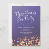 Silvester Party funkelnd Einladung (Vorderseite)