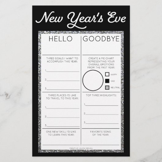 Silvester Party Game Hallo Auf Wiedersehen (Vorderseite)