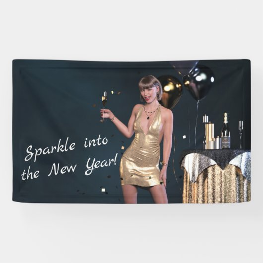 Silvester Party Girl in Sequel Dress Banner (Horizontal)