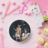 Silvester Party Girl in Sequel Dress Pappteller (Party)