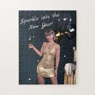 Silvester Party Girl in Sequel Dress Puzzle