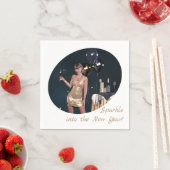 Silvester Party Girl in Sequel Dress Serviette (Beispiel)