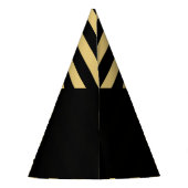 Silvester Party Gold Black 2024 Party Hat Partyhütchen (Rückseite)