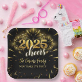 Silvester Party Gold & Black Pappteller (Party)