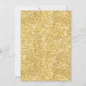 Silvester Party Gold Glitzer Black Einladung (Rückseite)