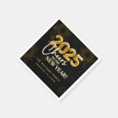 Silvester Party Gold Glitzer Serviette (Ecke)