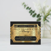 Silvester Party Goldene Einladungen (Stehend Vorderseite)