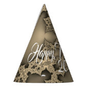 Silvester Party - goldenes Fraktal Partyhütchen (Links)