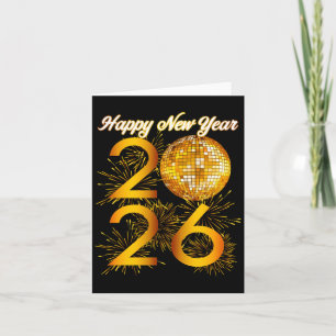 Silvester Party - Happy New Year 2026 Long Sle Karte
